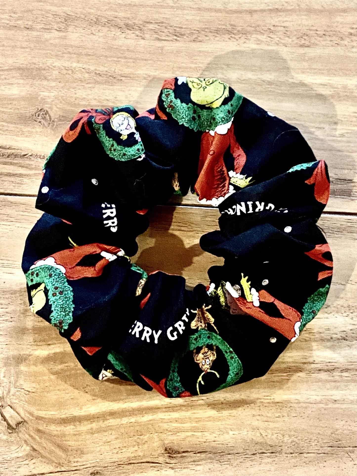 Merry grinch scrunchie cotton